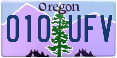 OR license plate 010UFV