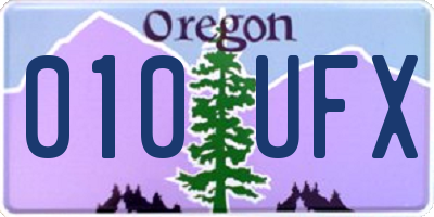 OR license plate 010UFX