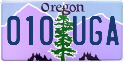OR license plate 010UGA