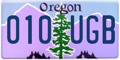 OR license plate 010UGB