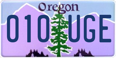 OR license plate 010UGE