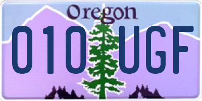 OR license plate 010UGF