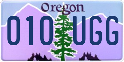 OR license plate 010UGG