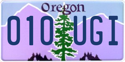 OR license plate 010UGI