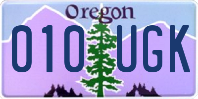 OR license plate 010UGK