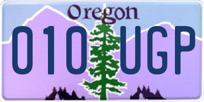 OR license plate 010UGP
