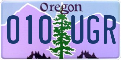 OR license plate 010UGR