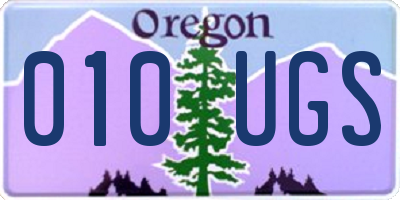 OR license plate 010UGS