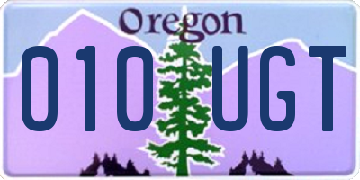 OR license plate 010UGT