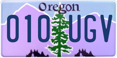 OR license plate 010UGV