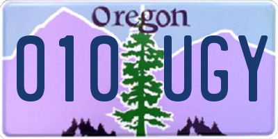 OR license plate 010UGY