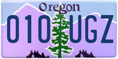 OR license plate 010UGZ