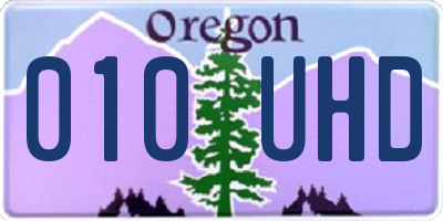 OR license plate 010UHD