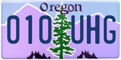 OR license plate 010UHG