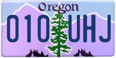 OR license plate 010UHJ