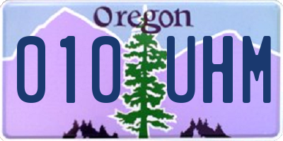 OR license plate 010UHM