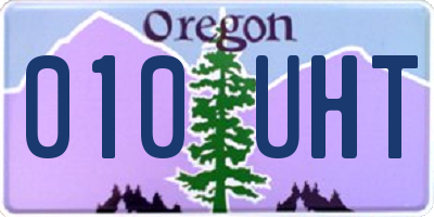 OR license plate 010UHT