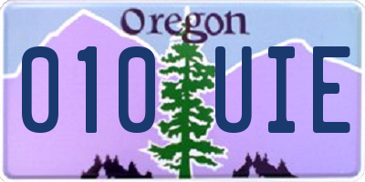 OR license plate 010UIE