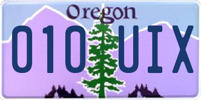 OR license plate 010UIX
