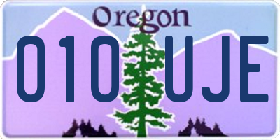 OR license plate 010UJE