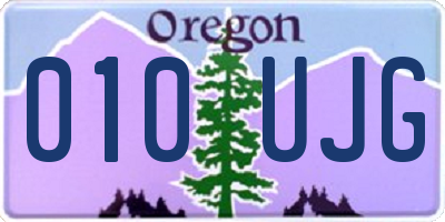 OR license plate 010UJG