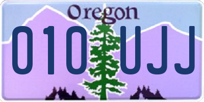 OR license plate 010UJJ