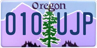 OR license plate 010UJP