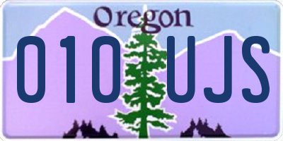 OR license plate 010UJS