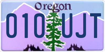 OR license plate 010UJT