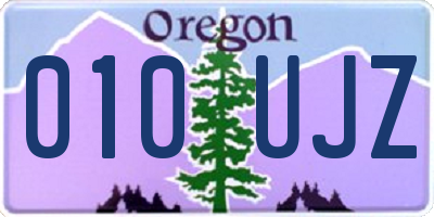 OR license plate 010UJZ