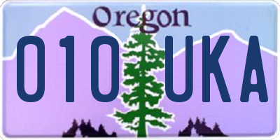 OR license plate 010UKA