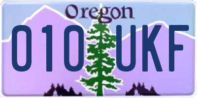 OR license plate 010UKF