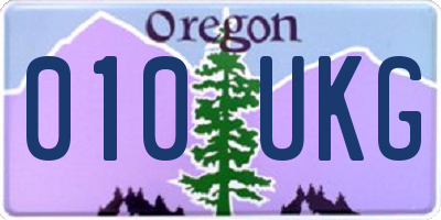 OR license plate 010UKG