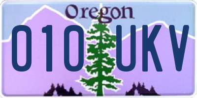 OR license plate 010UKV