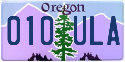 OR license plate 010ULA