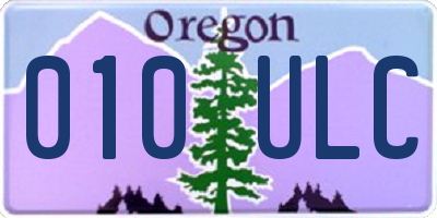 OR license plate 010ULC