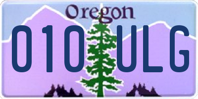 OR license plate 010ULG