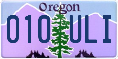 OR license plate 010ULI