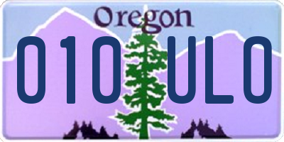 OR license plate 010ULO