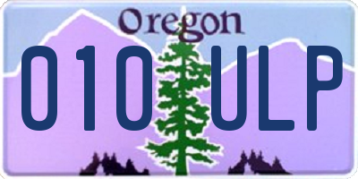 OR license plate 010ULP