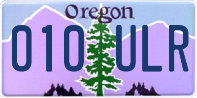 OR license plate 010ULR