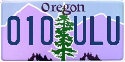 OR license plate 010ULU