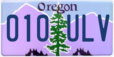 OR license plate 010ULV