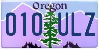 OR license plate 010ULZ