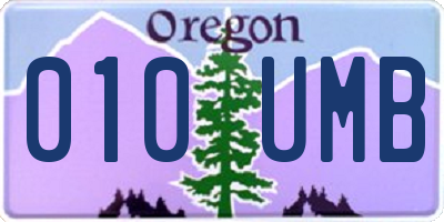 OR license plate 010UMB