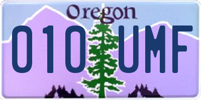 OR license plate 010UMF