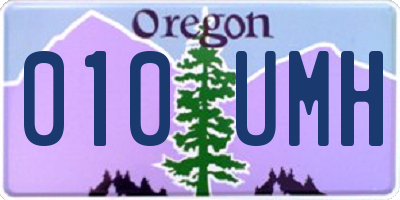 OR license plate 010UMH
