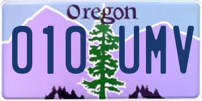 OR license plate 010UMV