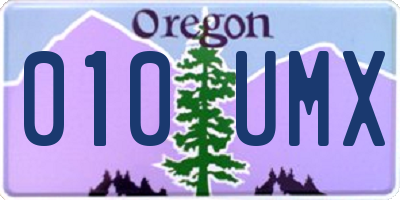 OR license plate 010UMX