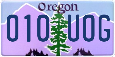 OR license plate 010UOG